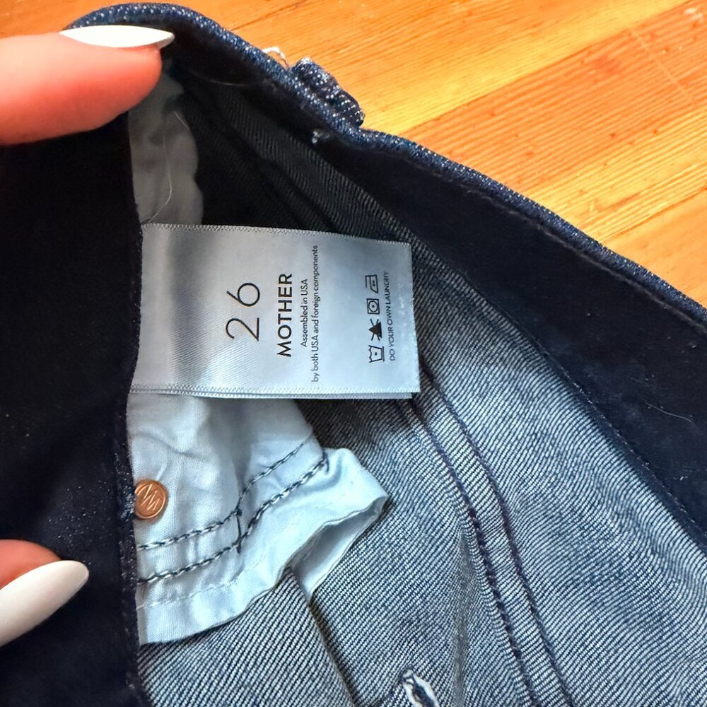 MOTHER Deep Indigo Blue Back Pocket Jeans - Picture 8 of 11